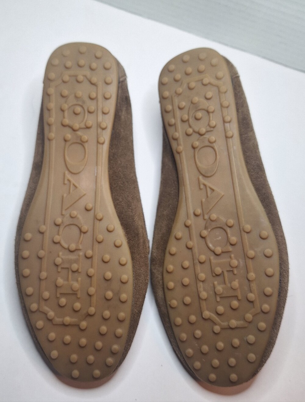Coach Fortunata Moccasin Loafers Womens Size 8B Brown Suede Driver Flats Slip On - Picture 7 of 11